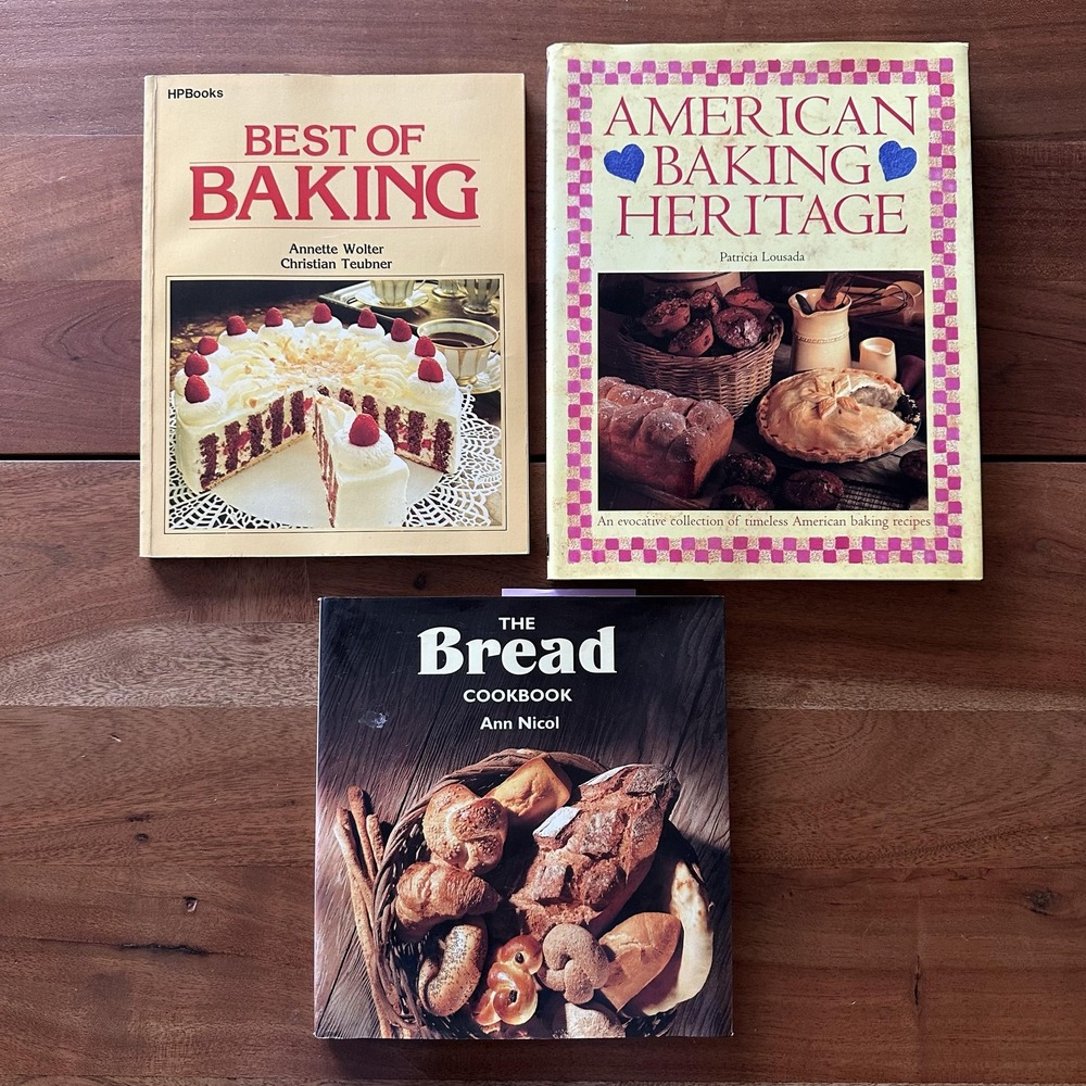 Vintage Baking Cookbook Lot 3 Best Of Baking American Heritage Bread Books - Picture 11 of 11